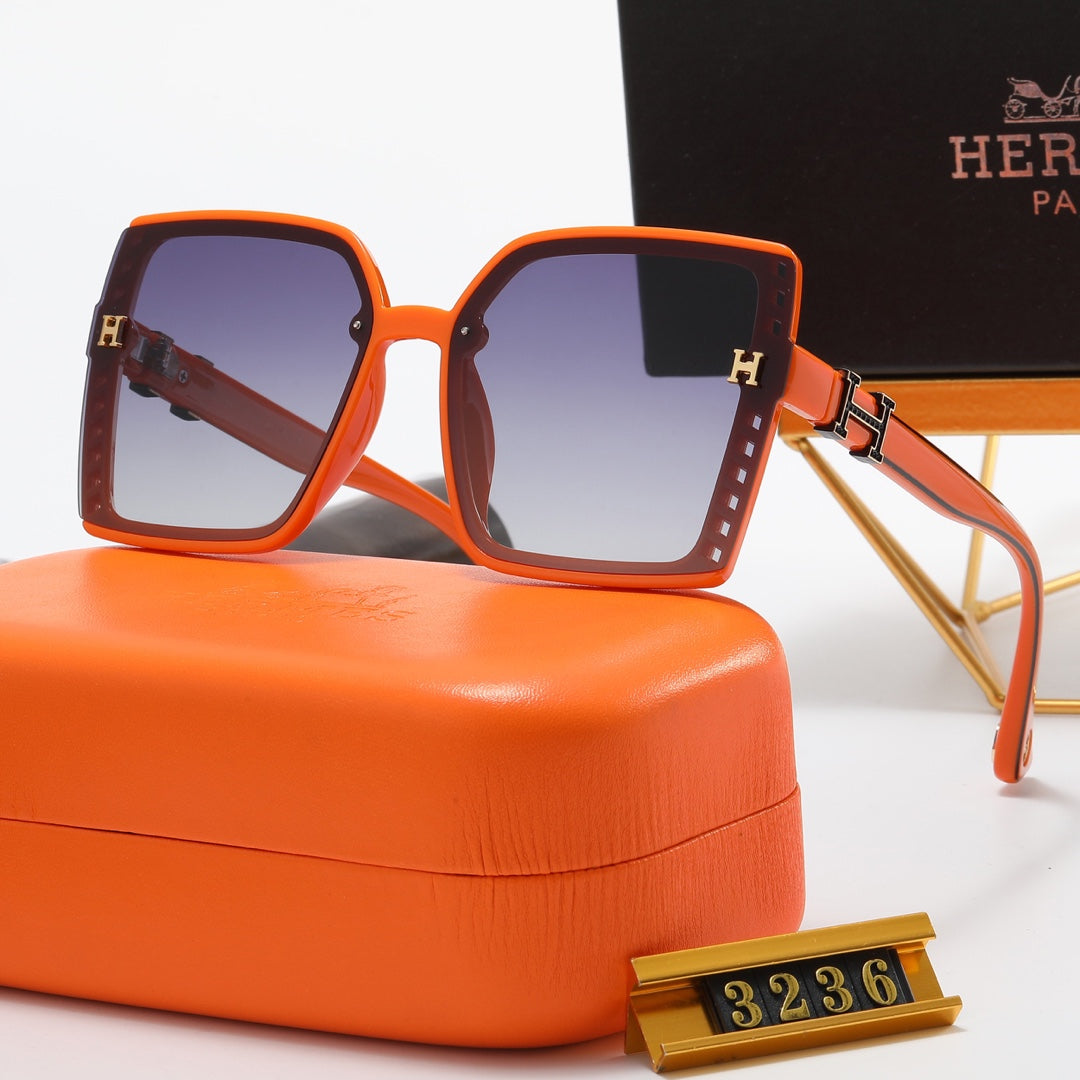 5 color fashion H hollowed out frame polarized sunglasses