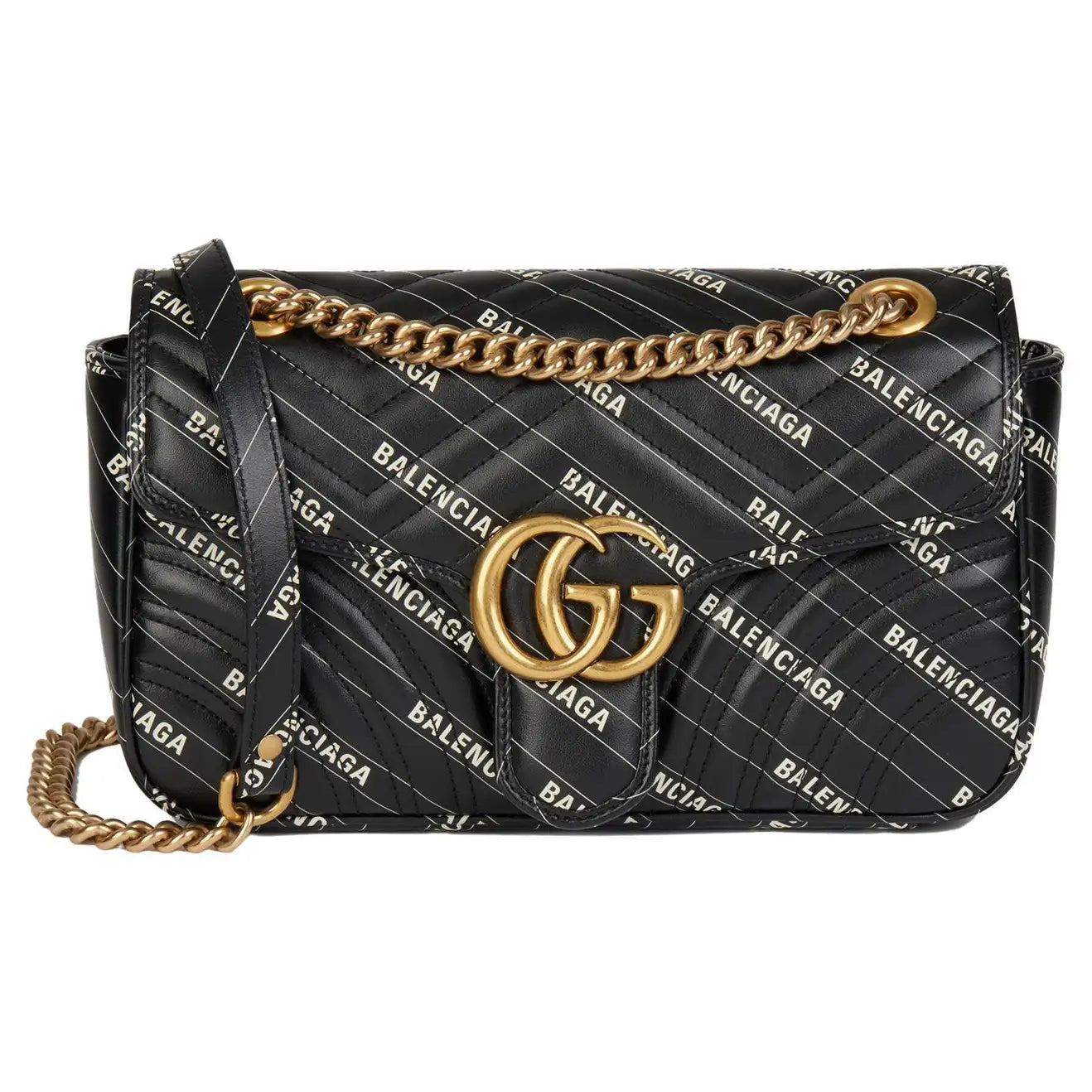 Gucci x Balenciaga The Hacker Project Small GG Marmont Bag - Black