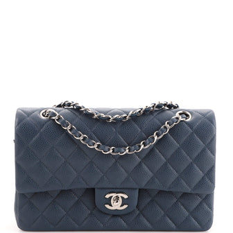 Chanel Classic Double Flap Bag Quilted Caviar Medium