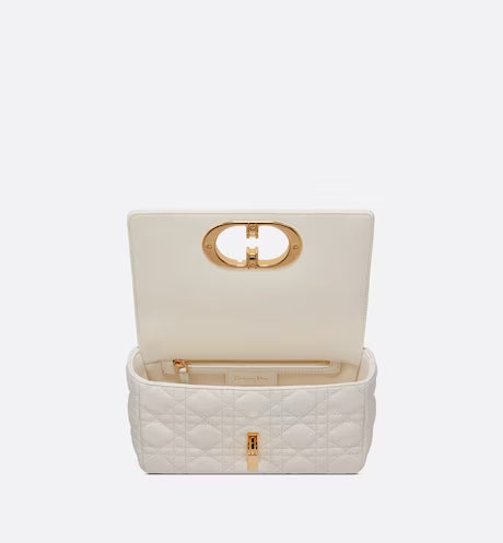 SMALL DIOR CARO BAGIvory Supple Cannage Calfskin