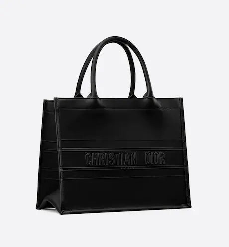 MEDIUM DIOR BOOK TOTE Black Calfskin (36 x 27.5 x 16.5 cm)