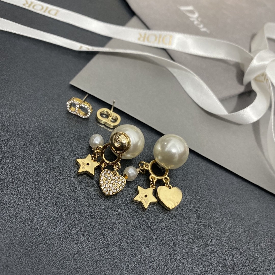 DIOR Fashion Love Star Pendant Earrings