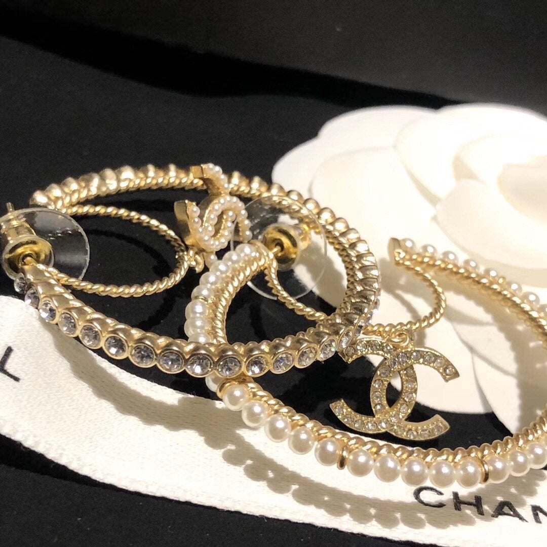 CHANEL Luxury Crystal Earrings