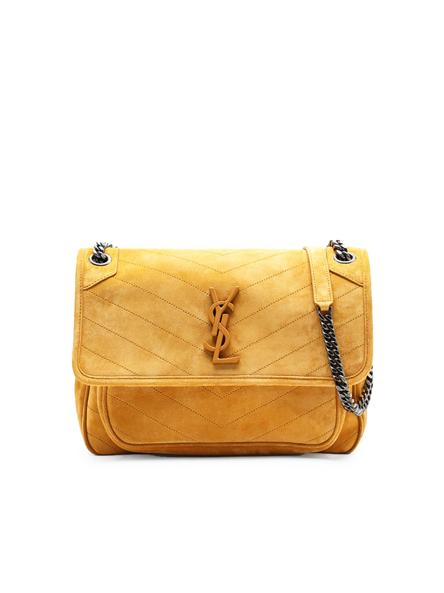 New Trends Niki Medium Chain Bag in Suede