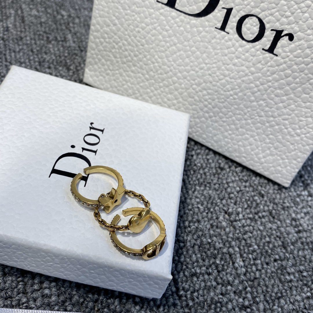 DIOR retro heart-shaped star three-piece ring