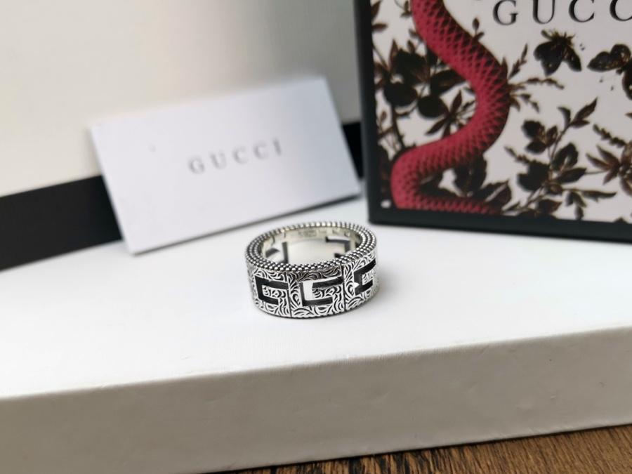GUCCI Retro Carved Stainless Steel Ring