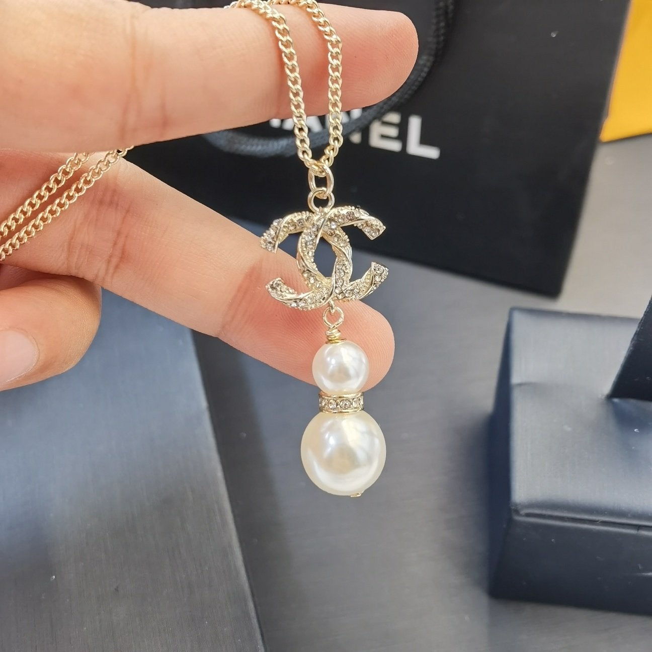 CHANEL High-end Luxury Double C Gourd Necklace