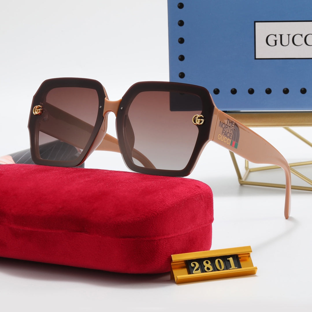 5 Colors Simple Double G Printed Polarized Sunglasses