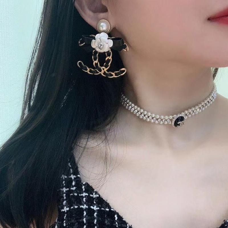 CHANEL Fashion Flower Double C Earrings