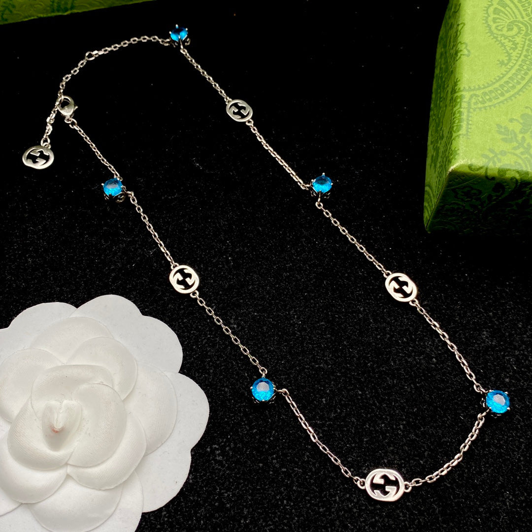 GUCCI Blue Planet Gemstone Necklace