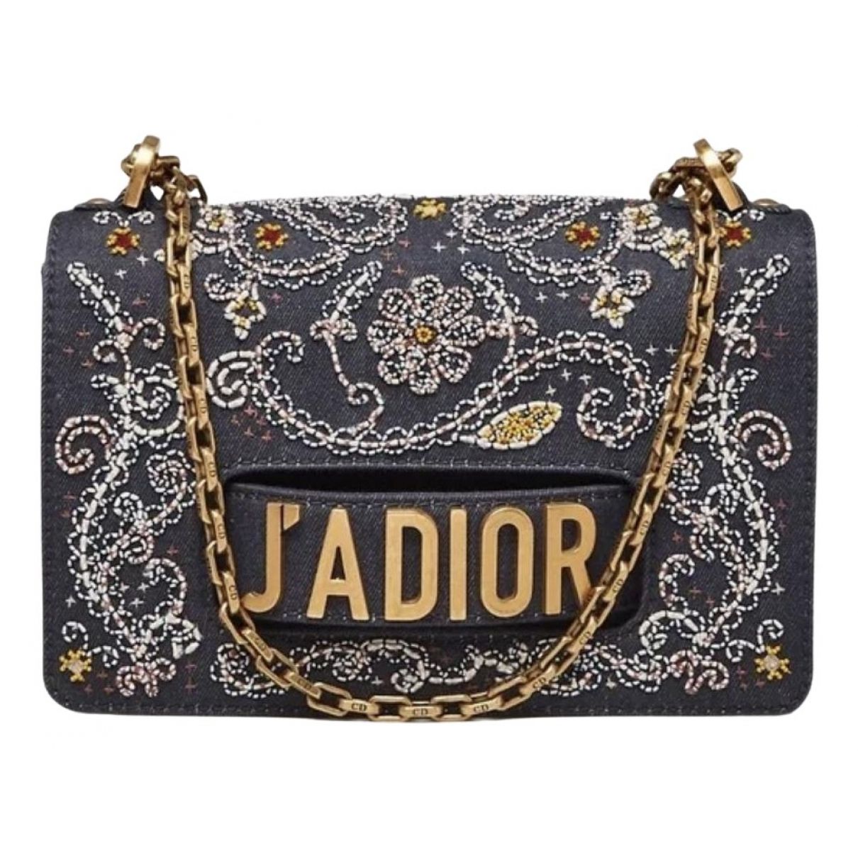 Dior J'Adior Blue Denim Embroidered Crossbody Bag