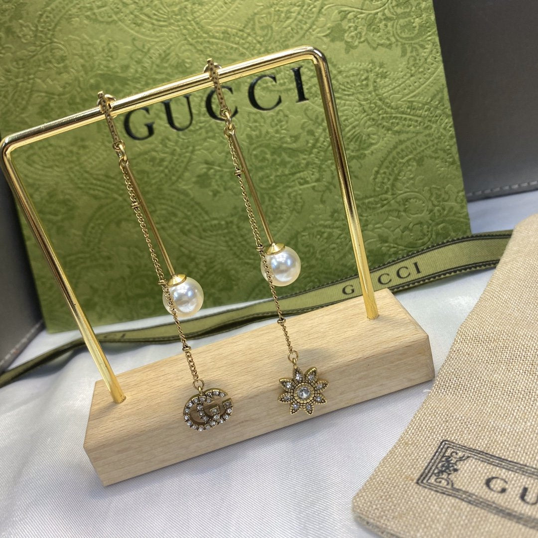 GUCCI Fashion New Pearl Rhinestone Earrings