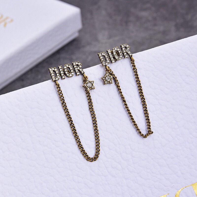 DIOR Fashion Letter Pendant Earrings