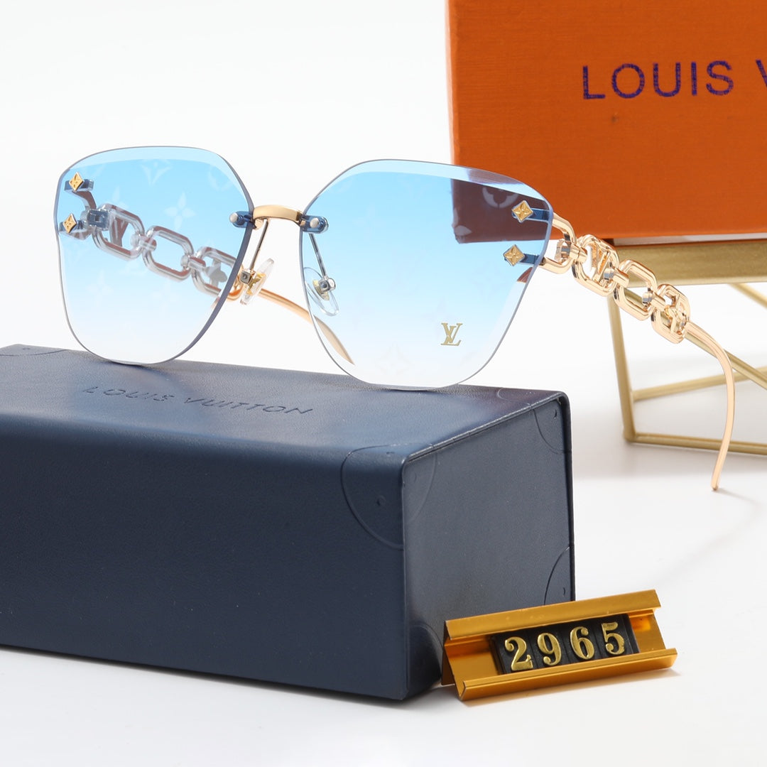 4 Colors Fashion Stitching Hollow Letter Polarized Sunglasses