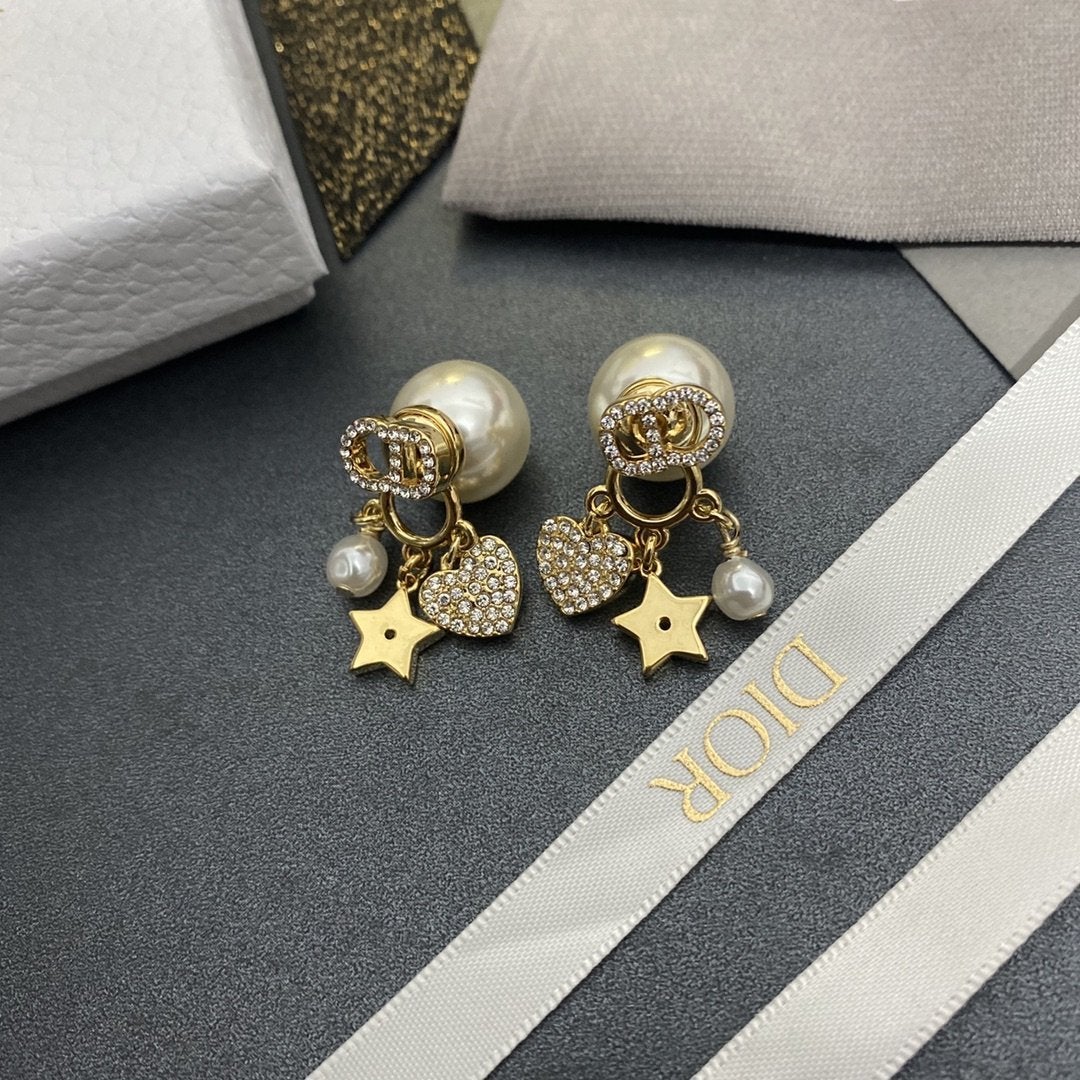 DIOR Fashion Love Star Pendant Earrings