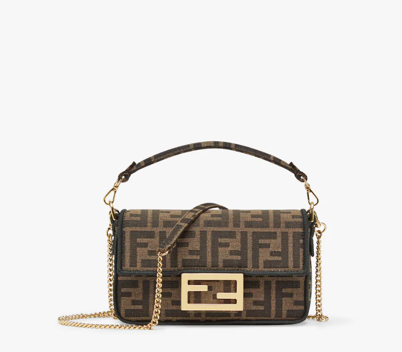 Baguette Mini Jacquard FF fabric bag