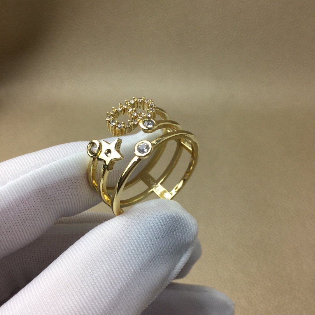 DIOR Metal Ring Connection Ring