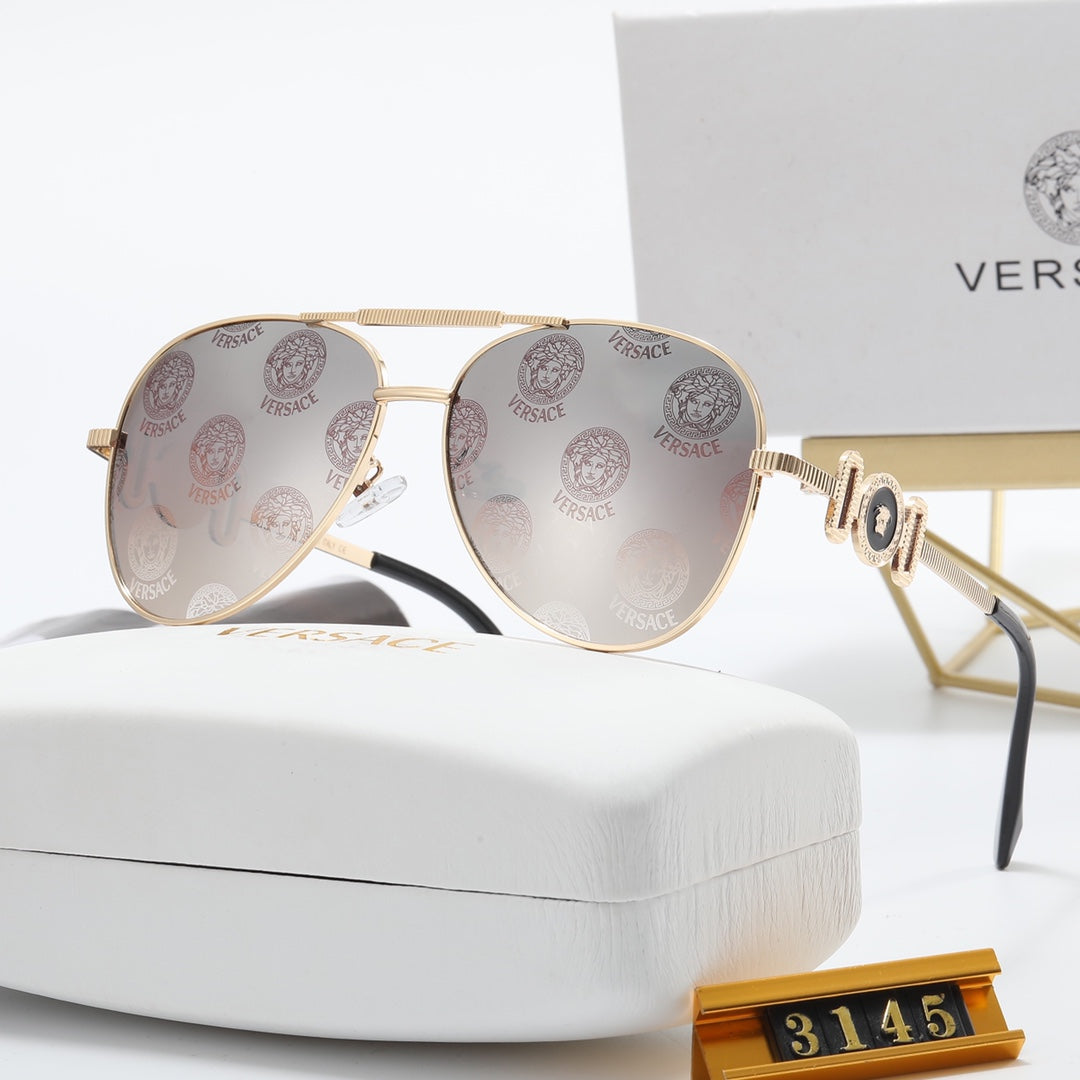 5 Color Fashion Double Layer Frame Elliptical Polarized Sunglasses