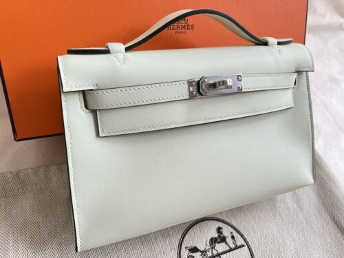 Hermès Kelly Sellier 20 Vert Fizz Epsom Palladium Hardware