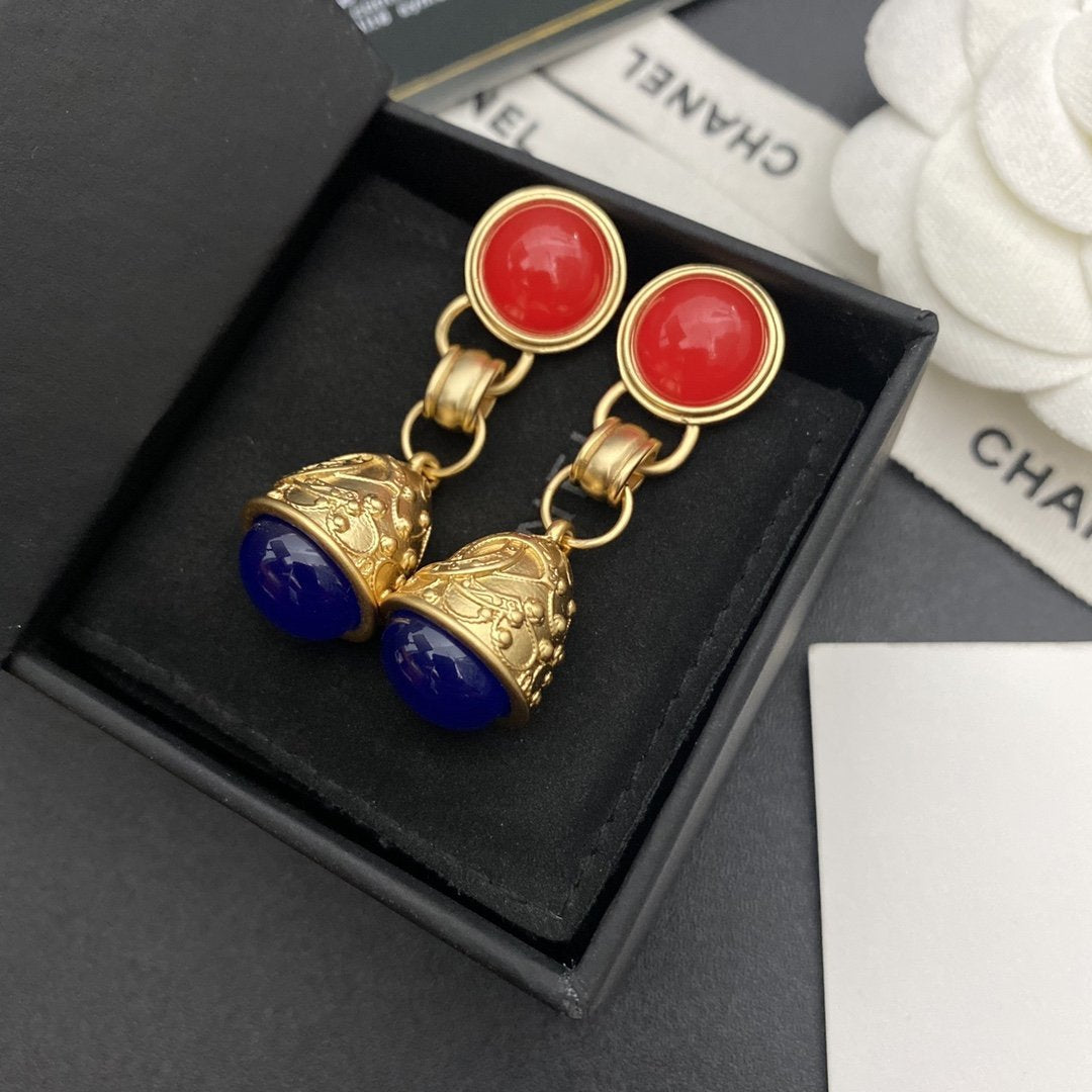 CHANEL Retro French Bell Earrings