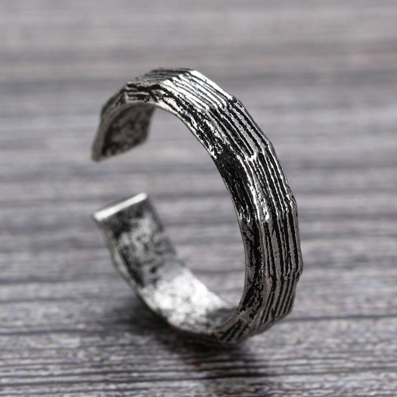 Retro Casual Punk Style Adjustable Face Ring for Men