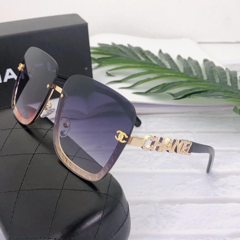 4-color luxury Chanel rimless sunglasses