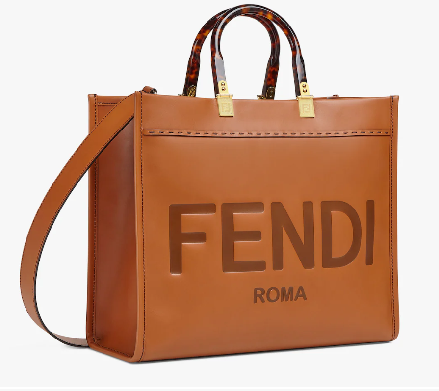 Fendi Sunshine Medium - Brown leather shopper