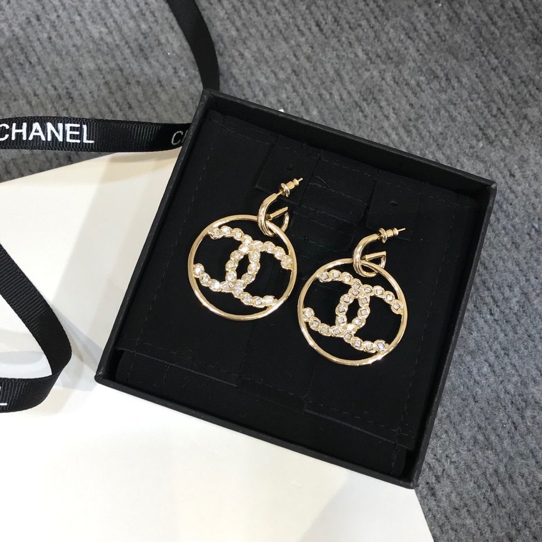 CHANEL Luxury Crystal Earrings
