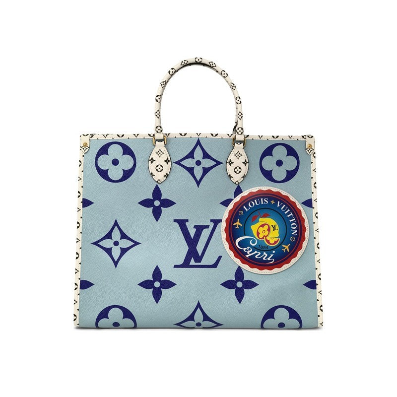 LV GM(large) Monogram Giant Onthego Capri Blue Coated Canvas To