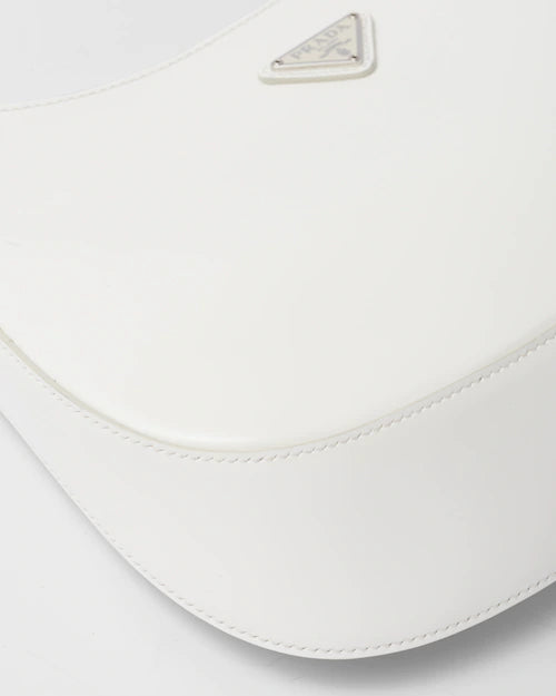Prada Cleo brushed leather shoulder bag - White