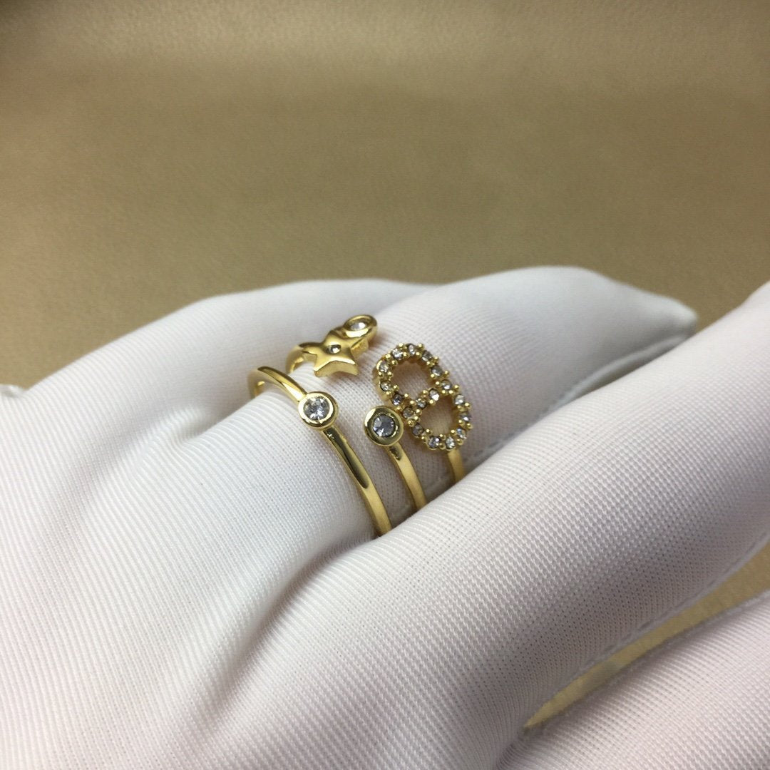 DIOR Metal Ring Connection Ring