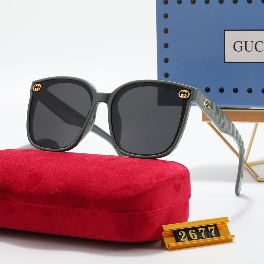 5 Colors Simple Ripple Double G Polarized Sunglasses