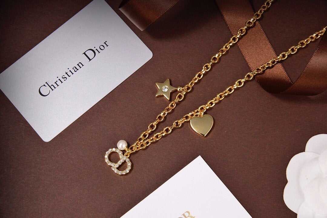 DIOR Luxury Pearl Crystal Necklace