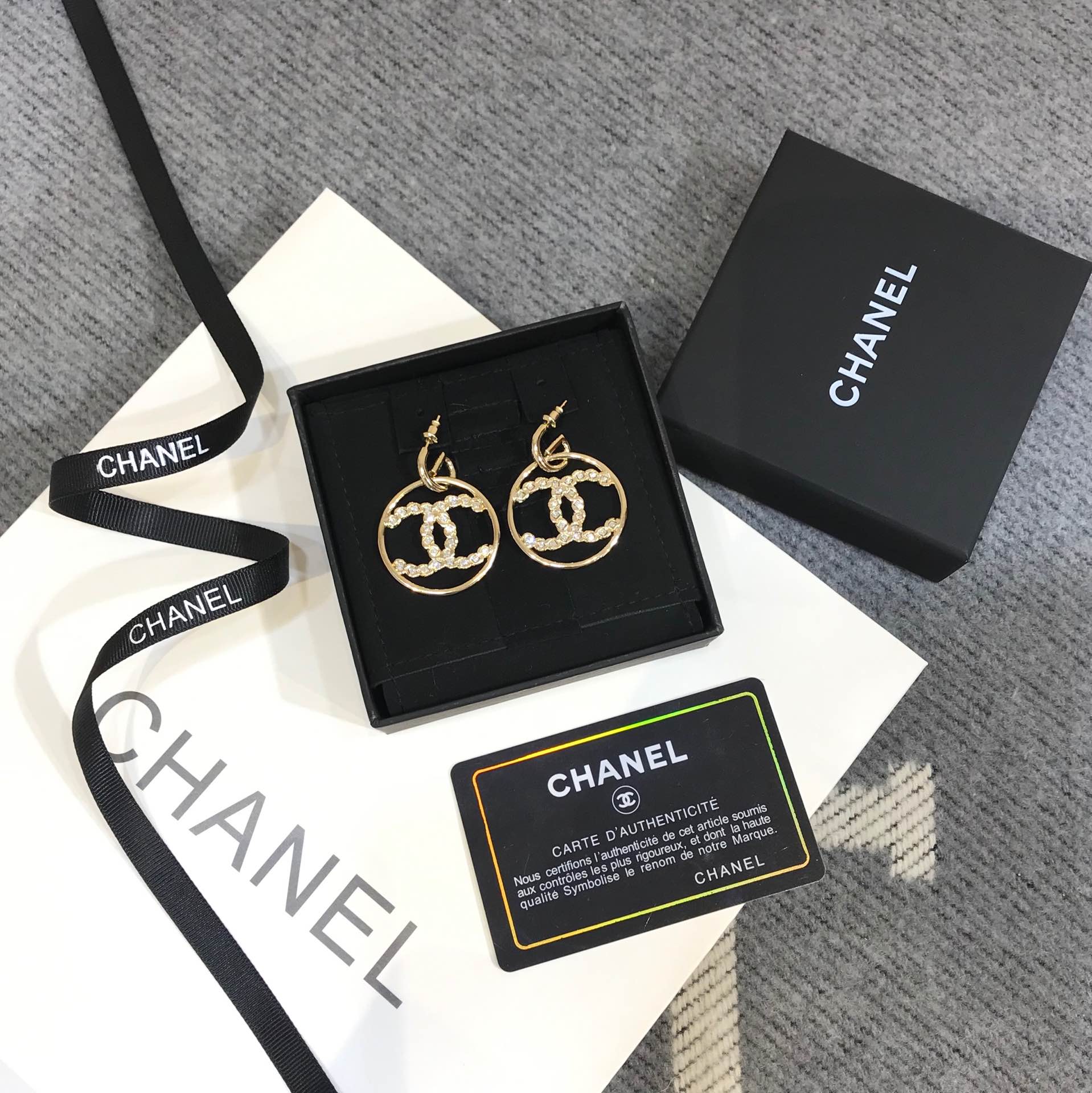 CHANEL Luxury Crystal Earrings