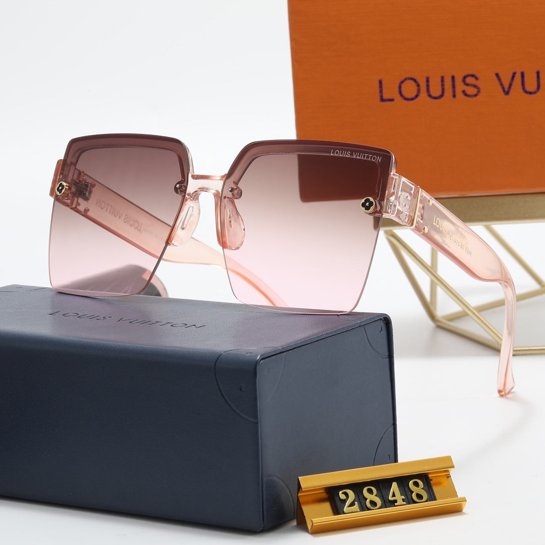 8 colors fashion half-frame four-leaf clover polarized sunglasses