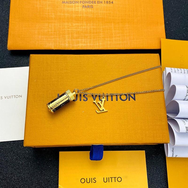 LV Fashion Perfume Bottle Pendant Necklace