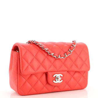 Chanel Classic Single Flap Bag Quilted Lambskin Mini