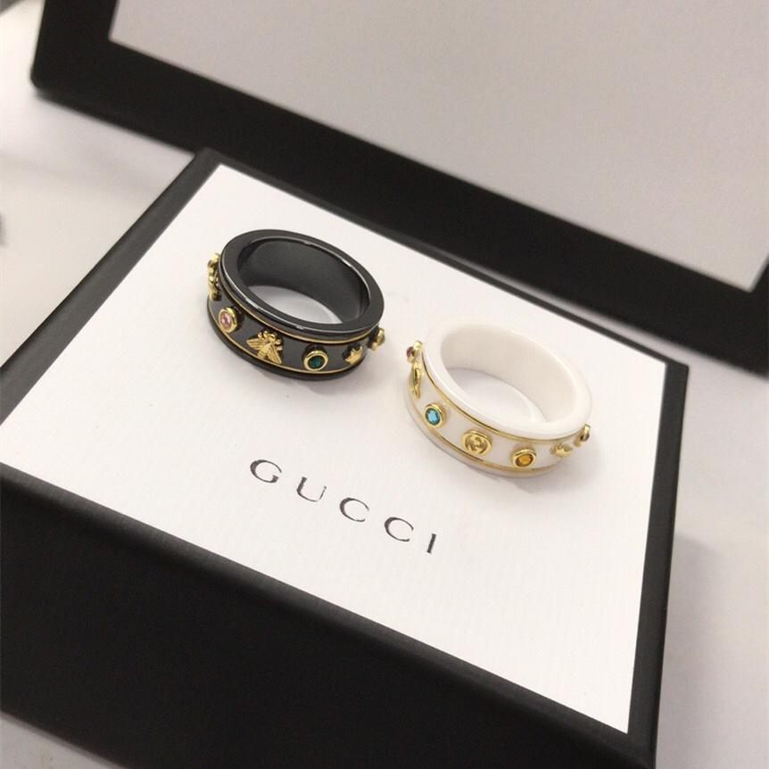 GUCCI Fashion Little Bee Ceramic Ring