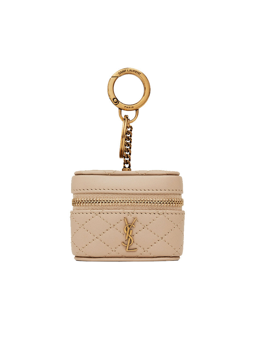 New Trends Gaby Airpods Holder In Quilted Lambskin