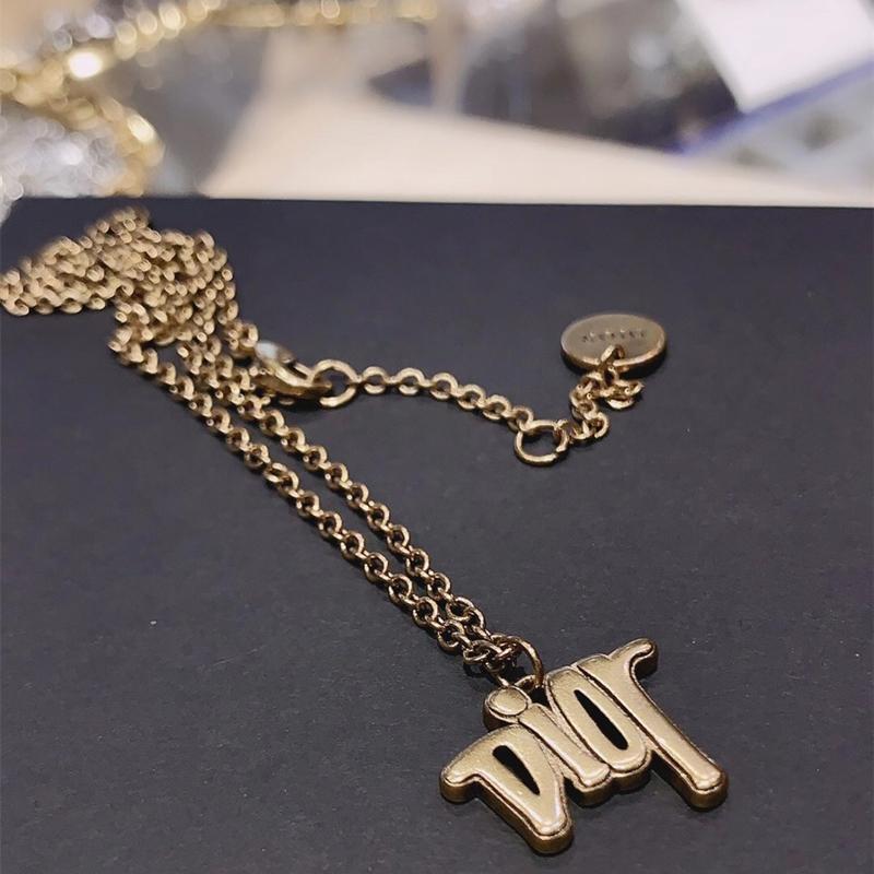 DIOR Vintage Letter Necklace