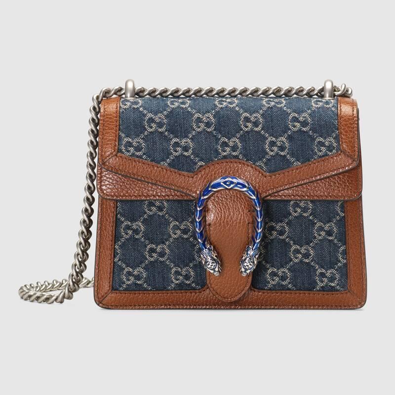 GG Denim Dionysus Mini Bag No.421970 2KQFN 4483