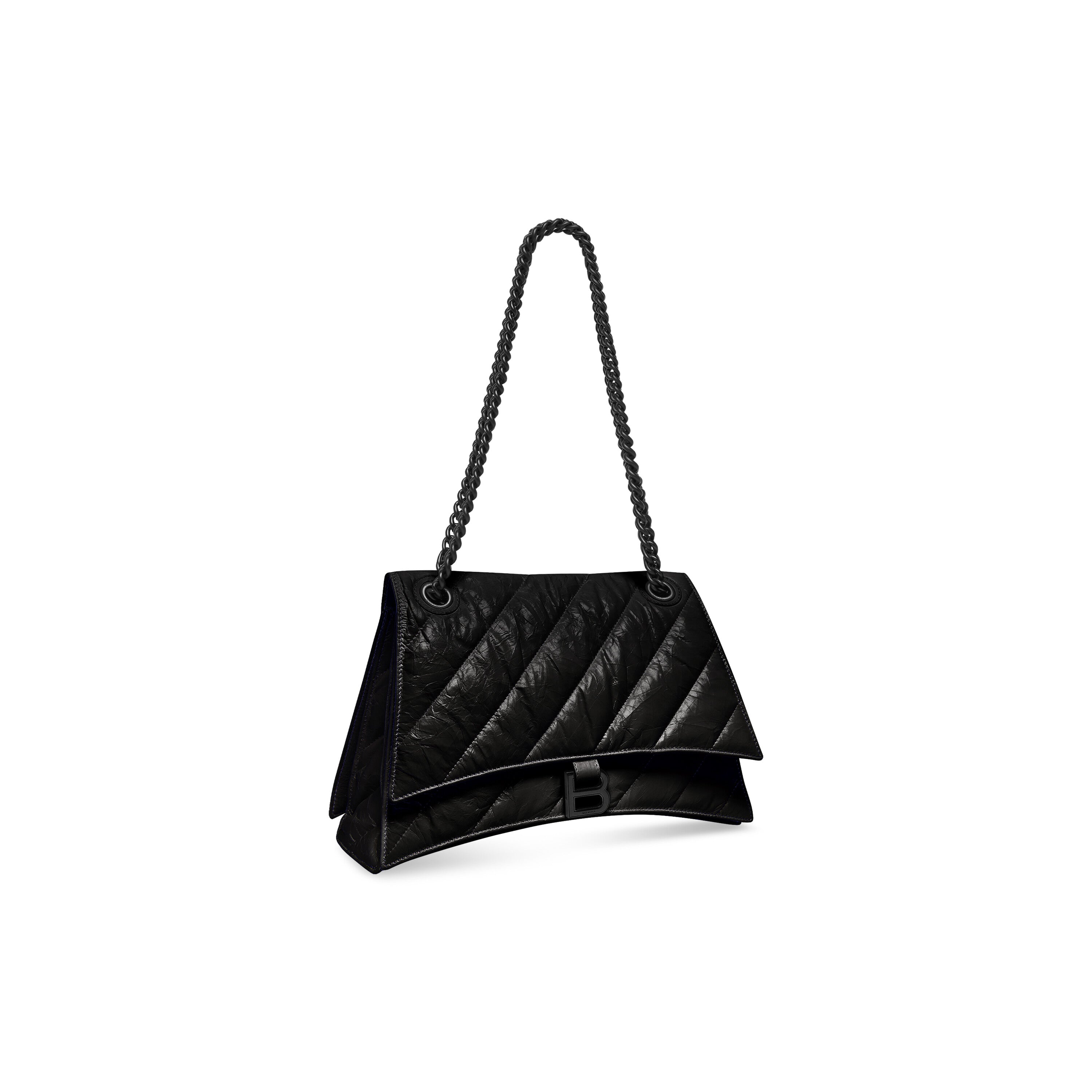WOMEN'S CRUSH MEDIUM CHAIN BAG QUILTED IN BLACK