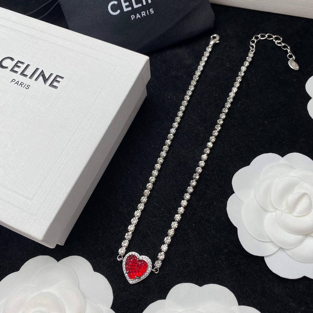 CELINE Love Necklace and Bracelet and Stud Earrings