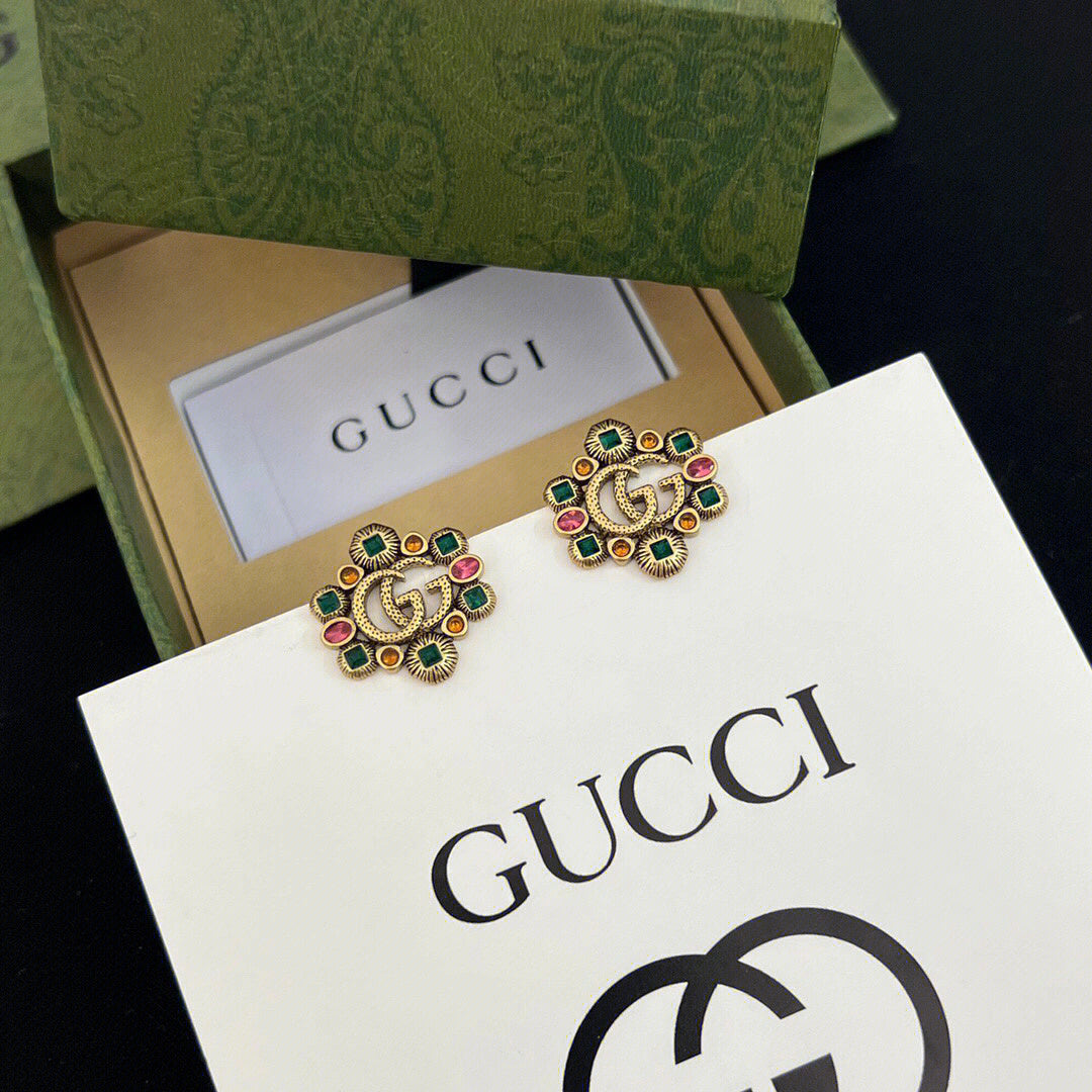 GUCCI Colored Diamond Earrings