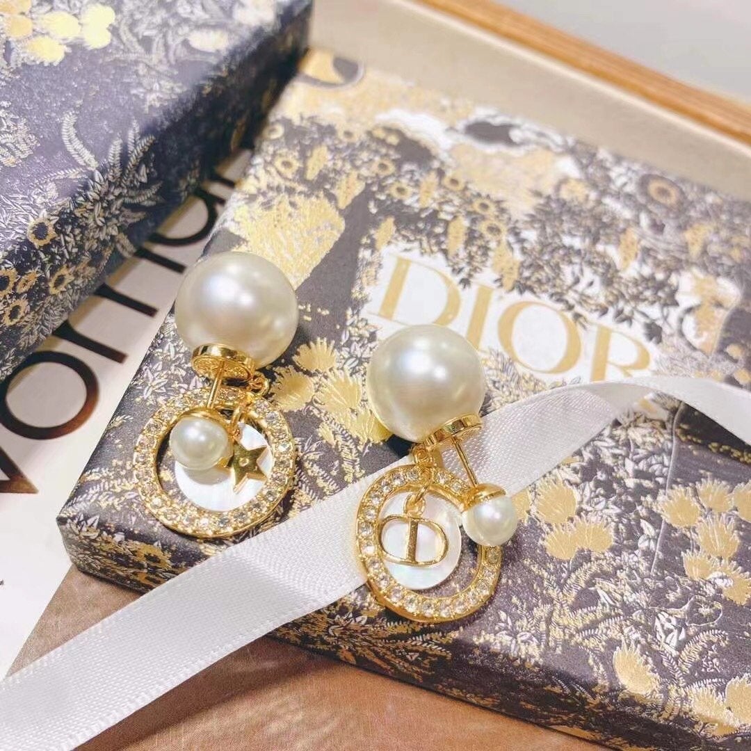 DIOR Crystal Resin Beads Earrings