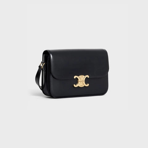 CLASSIQUE TRIOMPHE BAG IN SHINY CALFSKIN BLACK