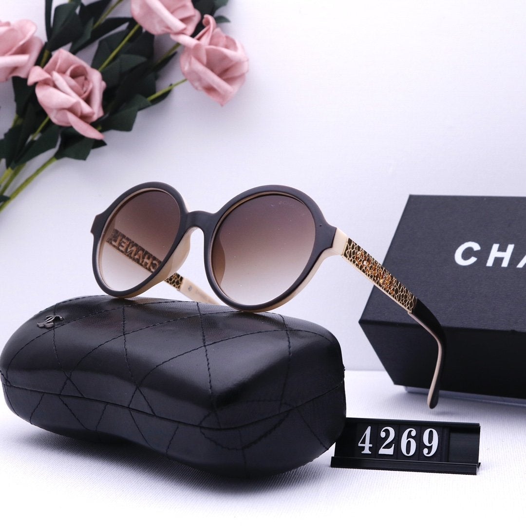 7 Colors Classic Round Frame Pattern Sunglasses