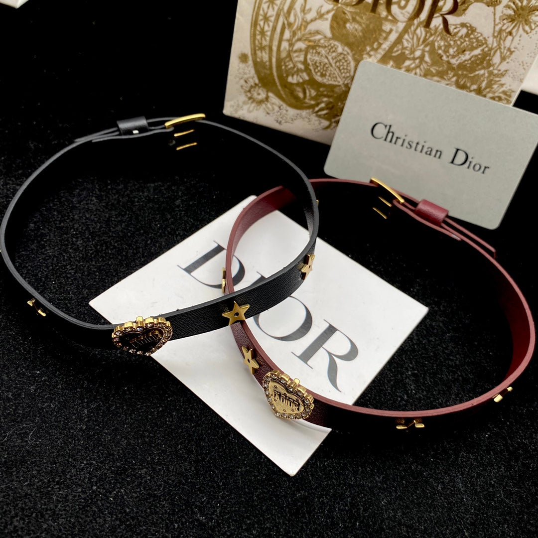 DIOR 2022 Fashion Leather Necklace