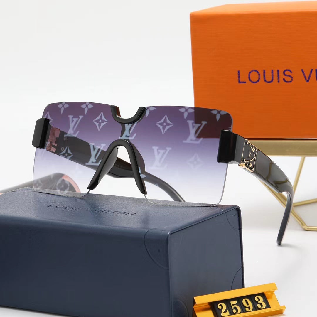 4-color fashion four-leaf clover LV printing lens polarized sunglasses