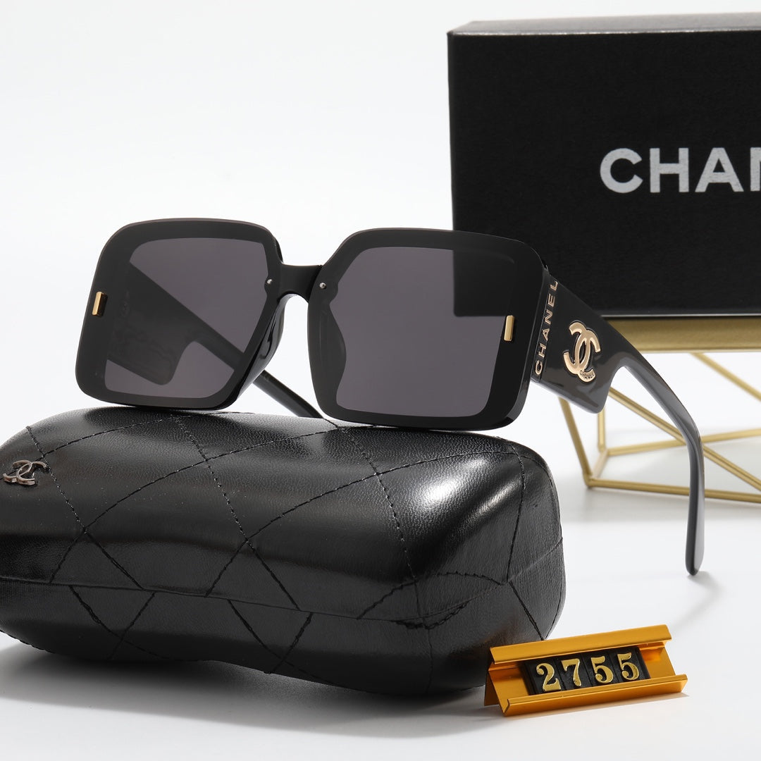 4 Colors Fashion Rectangle Double C Polarized Sunglasses